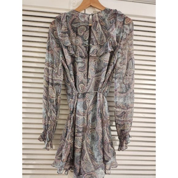 ZIMMERMANN Gemma Paisley Playsuit Romper Flutter Ruffle Sz 2 Silk Cute - Picture 7 of 11